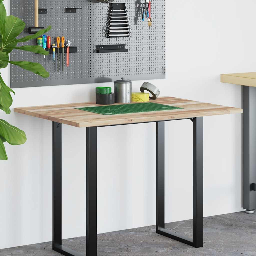 vidaXL Schreibtischplatte Schreibtischplatte Unbehandelt 120x70x2 cm Massivholz