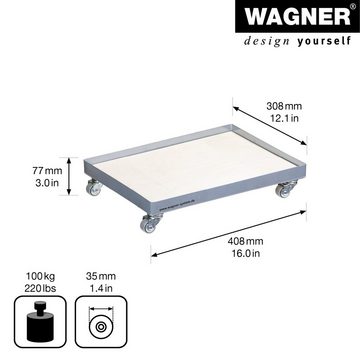 WAGNER design yourself Transportroller Transporthilfe - 41 x 31 cm - Tragkraft 100 kg I herausnehmbare Ladefläche I wendige Softlenk-Rollen I ideal für genormte Stapelboxen & Getränkekästen I FSC®-zertifiziert - Made in DE