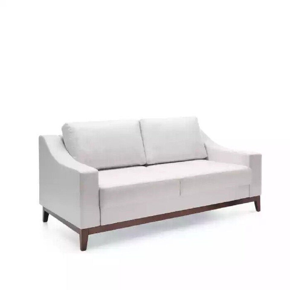 JVmoebel 2-Sitzer Weiß Sofa 2 Sitzer Modern Wohnzimmer Zweisitzer Polster Textil neu, 1 Teile, Made in Europe | Einzelsofas