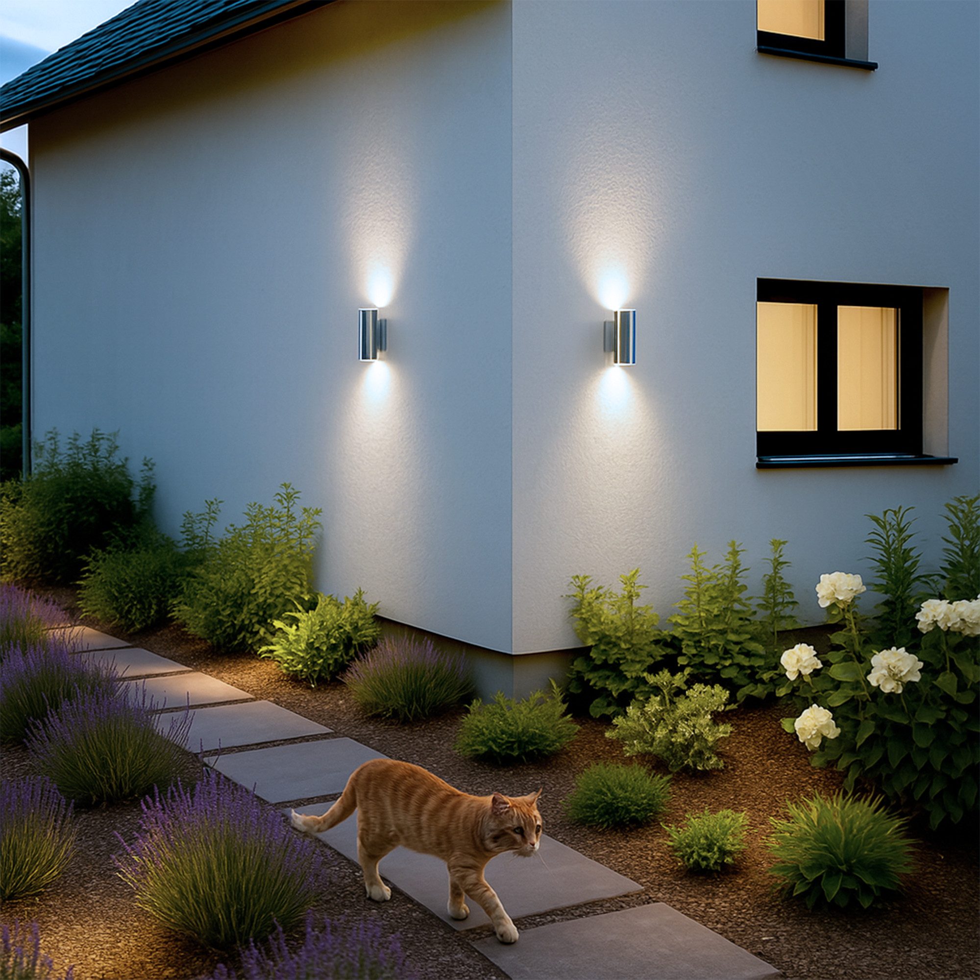 SSC-LUXon LED Außen-Wandleuchte Edelstahl LED Wandleuchte günstig online kaufen