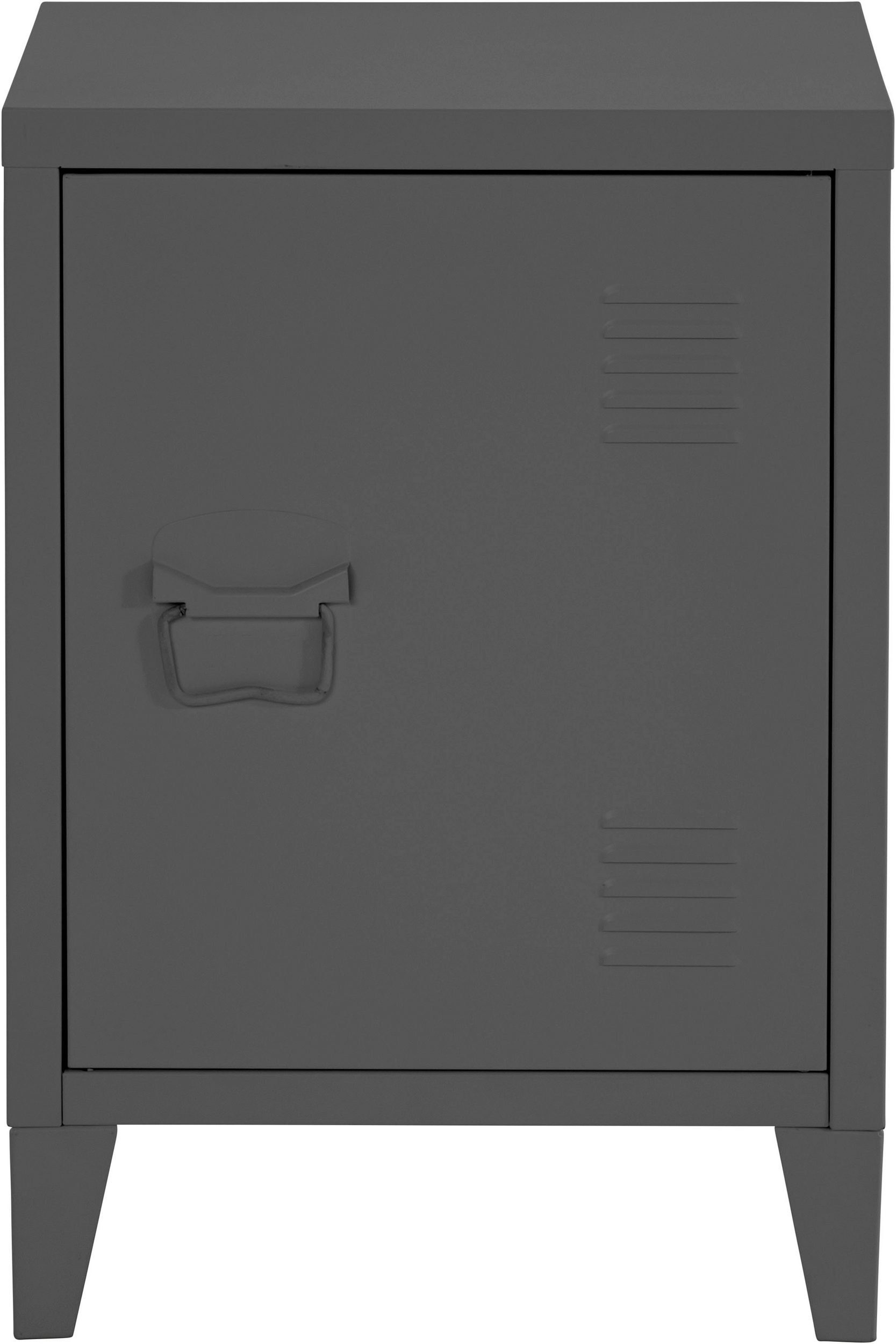 loft24 Nachtschrank Rachel Nachttisch cm Breite Tür, schwarz aus mit Metall Spint, 40