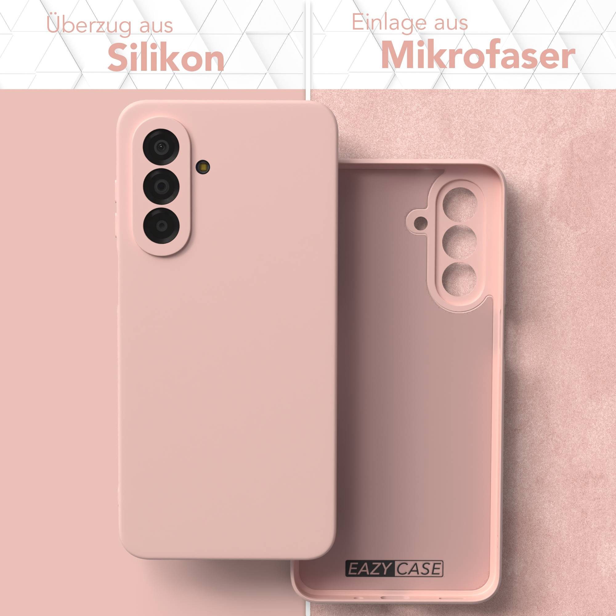 EAZY CASE Handyhülle TPU Hülle für Samsung Galaxy A17 6,7 Zoll, Hülle mit Kameraschutz Bumper Case Silikonschutzhülle Rosa / Altrosa