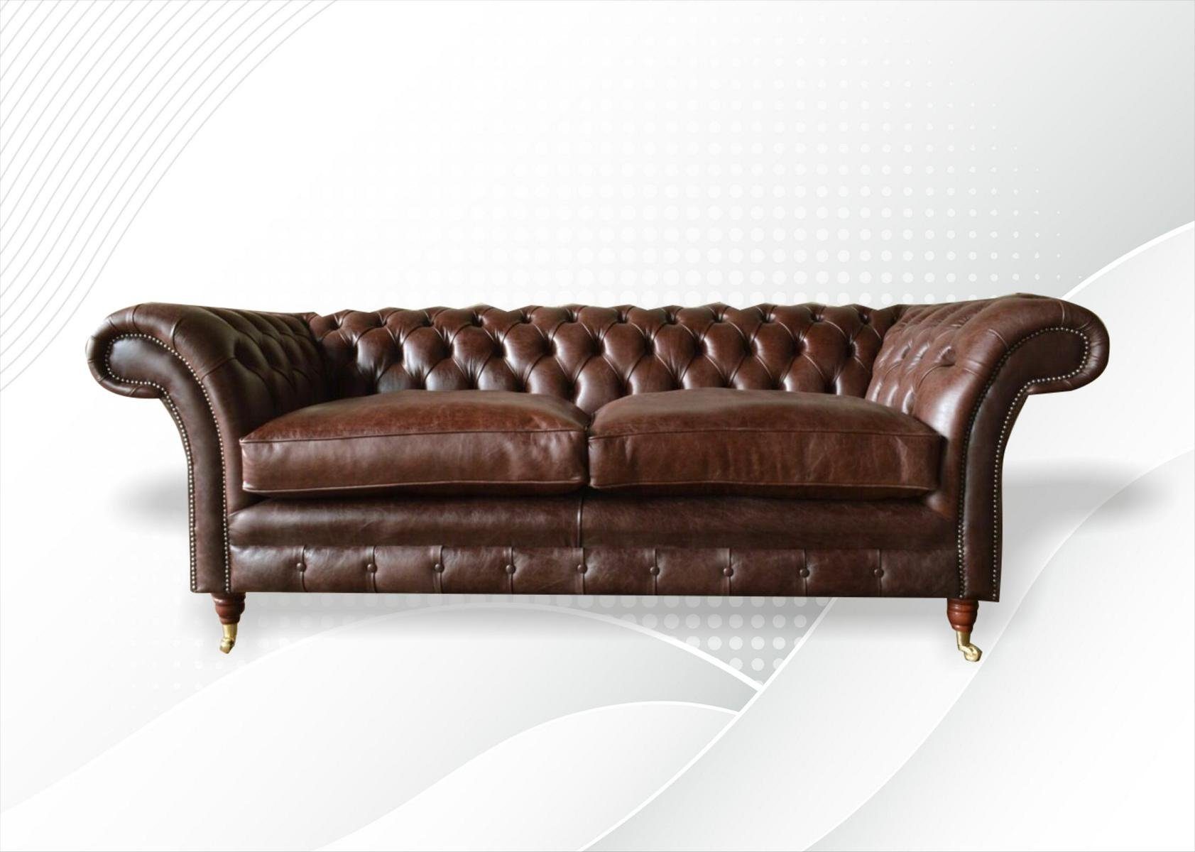 Chesterfield-Sofa, JVmoebel Chesterfield 3 Sitzer 225 cm Sofa Design Couch Sofa