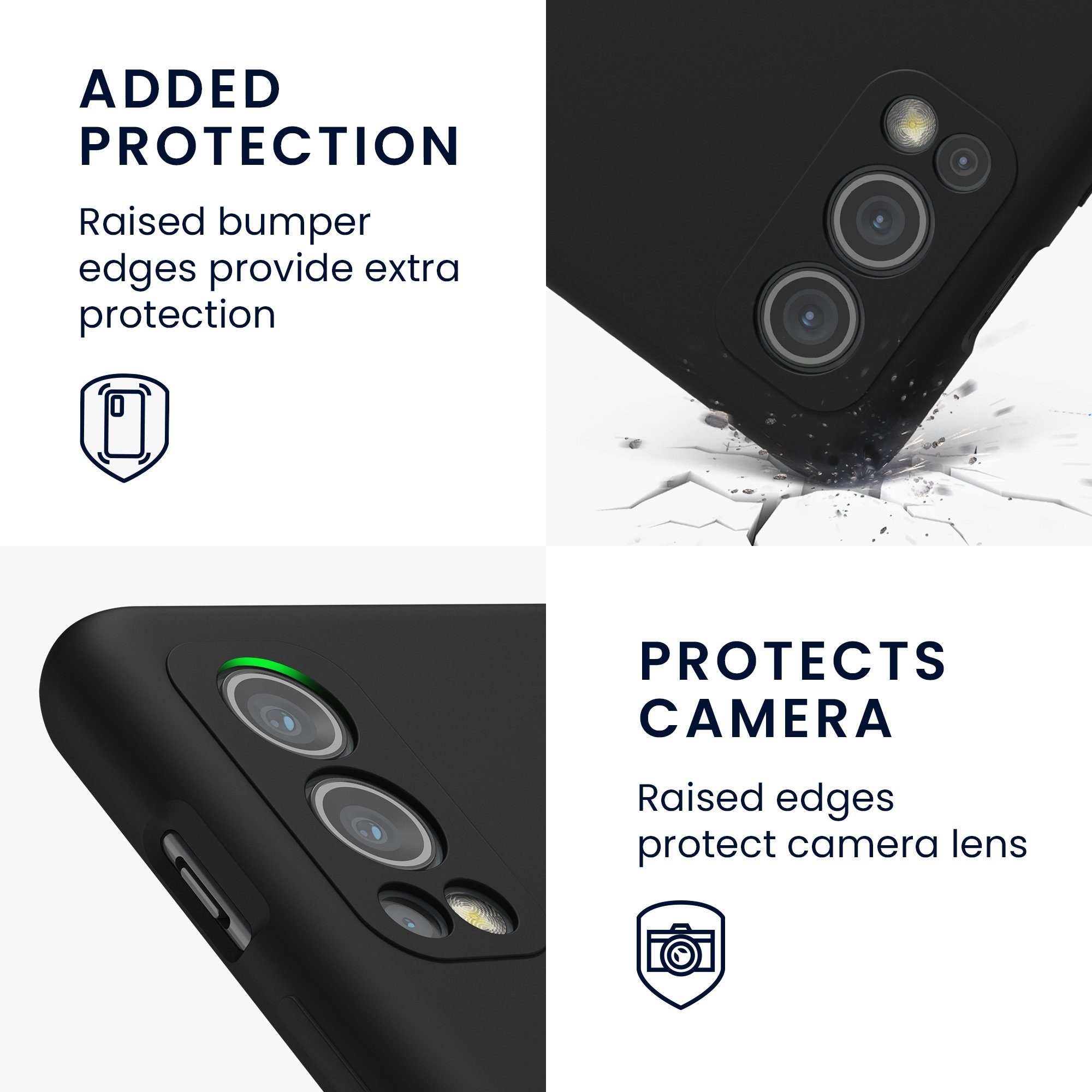 kwmobile Handyhülle Handyhülle für OnePlus Nord 2 5G Hülle, Weiches Handy Silikon Case - Schutzhülle Cover