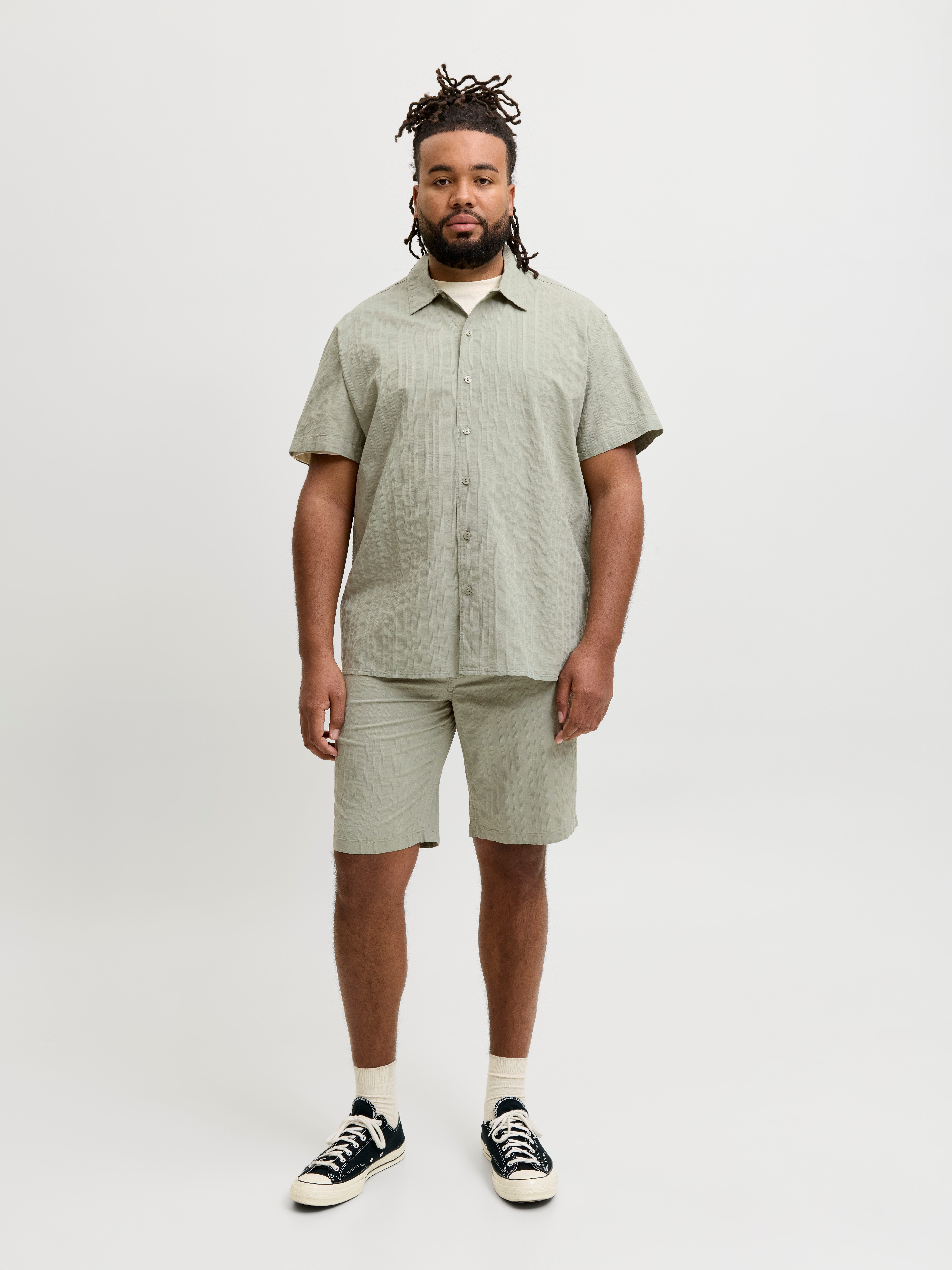 Jack & Jones PlusSize Kurzarmhemd JORRIVIERA TEXTURE SHIRT SS PLS mit Knopfleiste – Bild 3 von 5