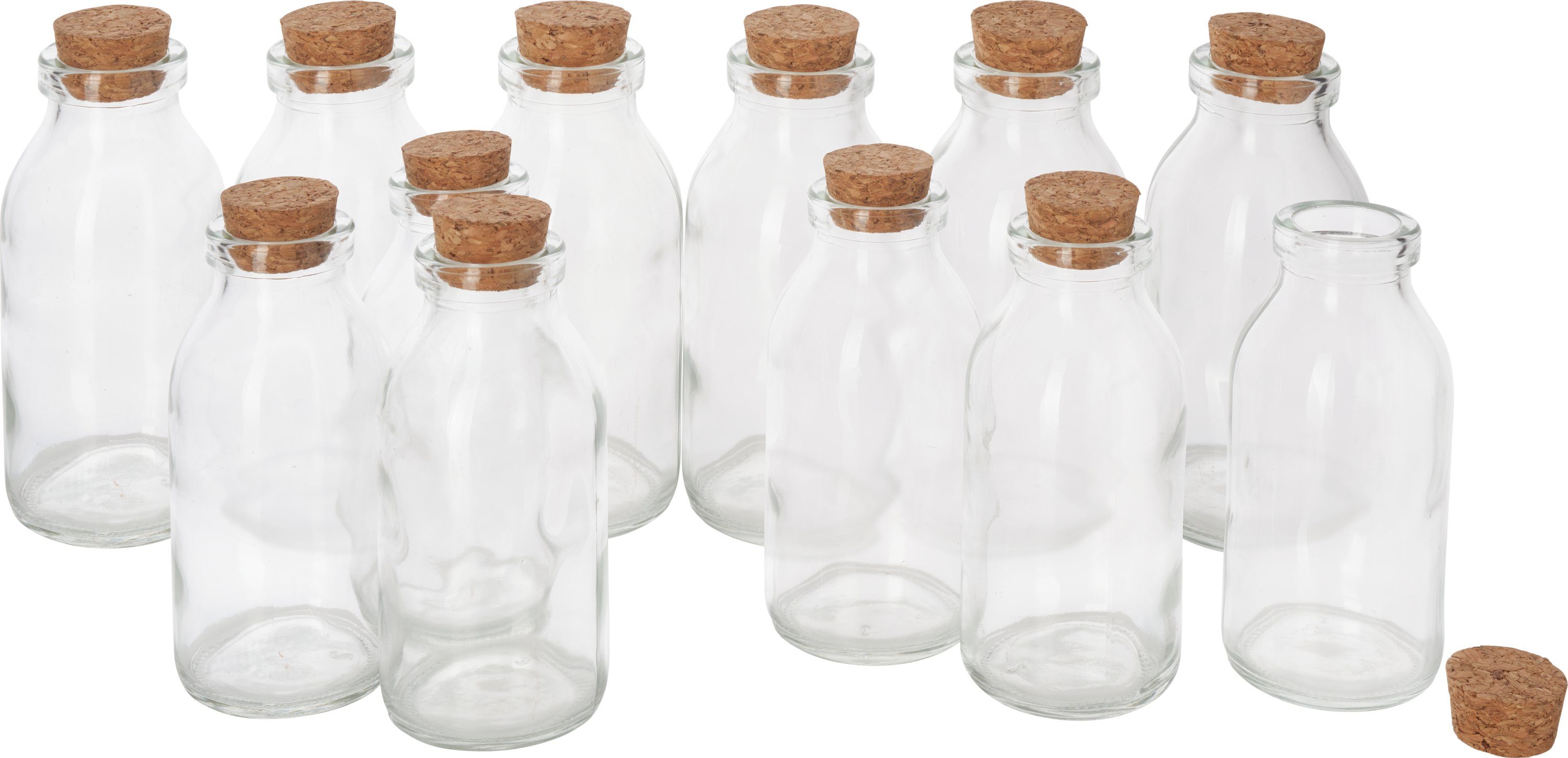 VBS XXL Trinkflasche Glasflaschen Minis, 12 St. | Trinkflaschen