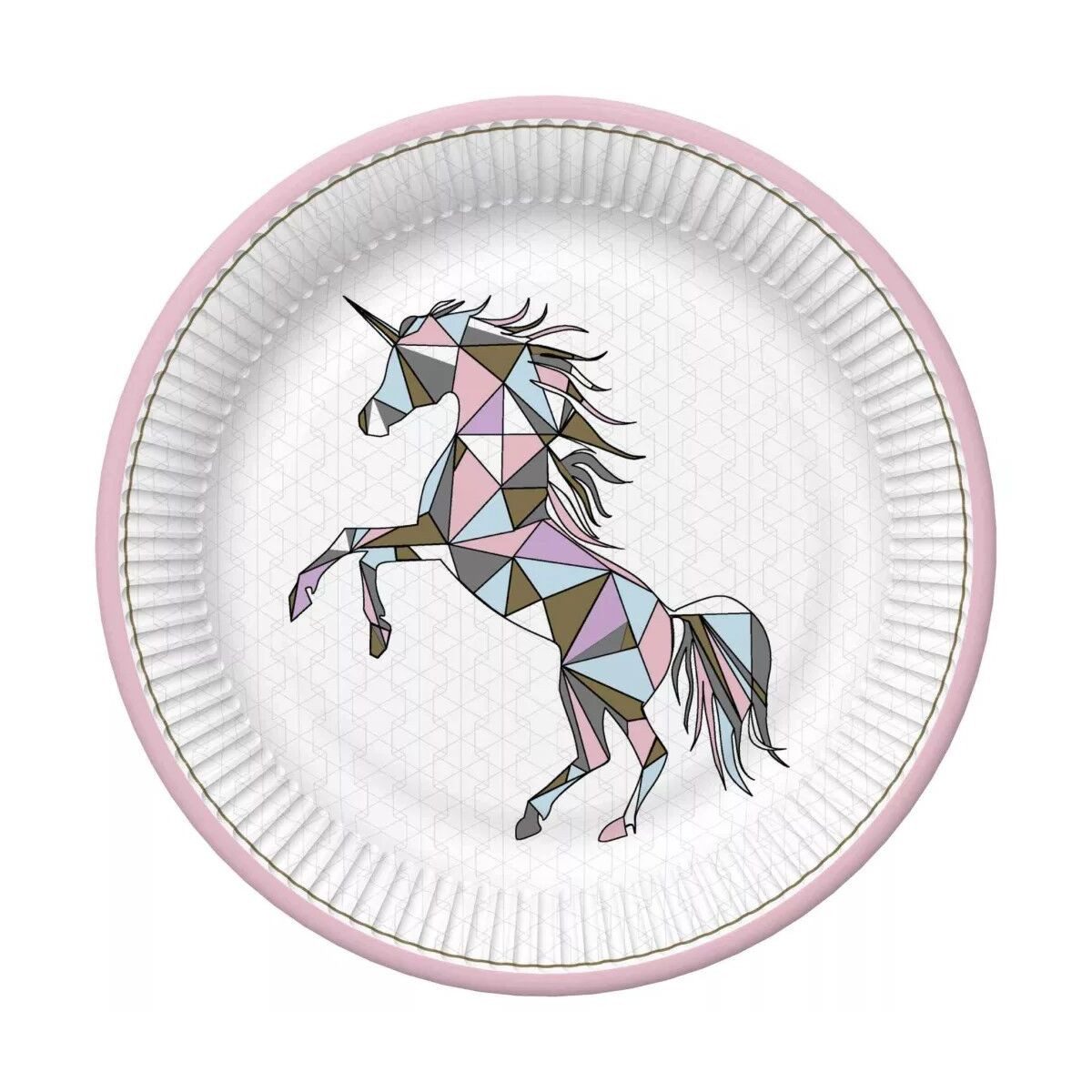 einhorn Kindergeschirr-Set Einhorn Graphic Wild Pappteller 8er-Set, 22,7 cm