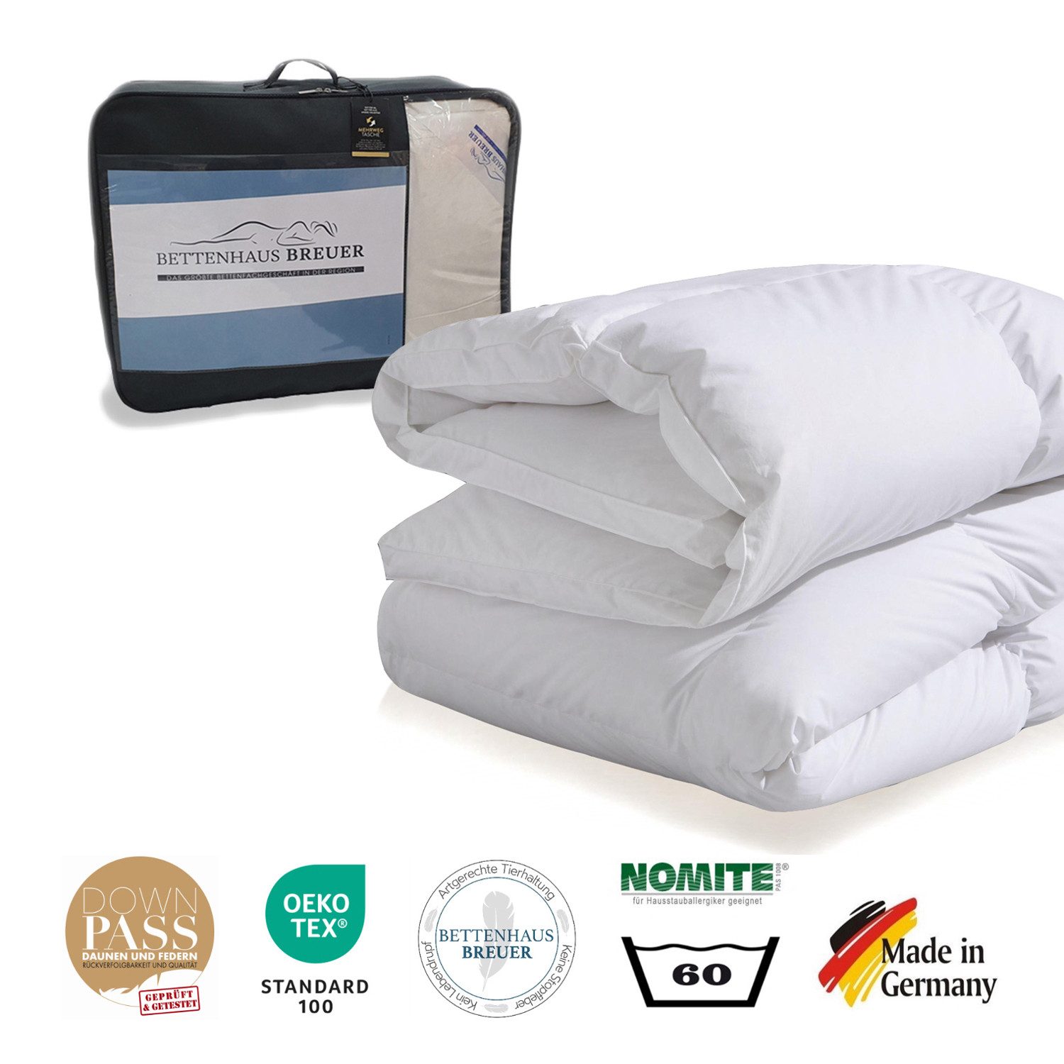 SPESSARTTRAUM Daunenbettdecke Winter Außensteg Bettdecke Daunendecke günstig online kaufen