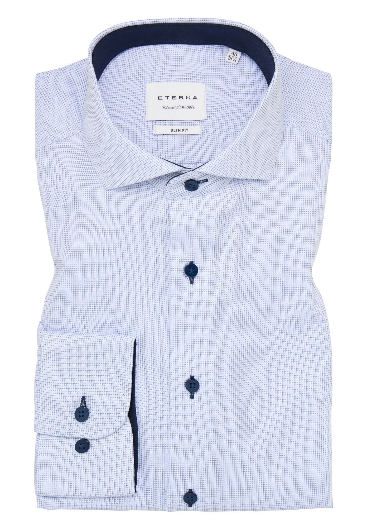 Eterna Langarmhemd 4671 F142 slim fitHaifisch