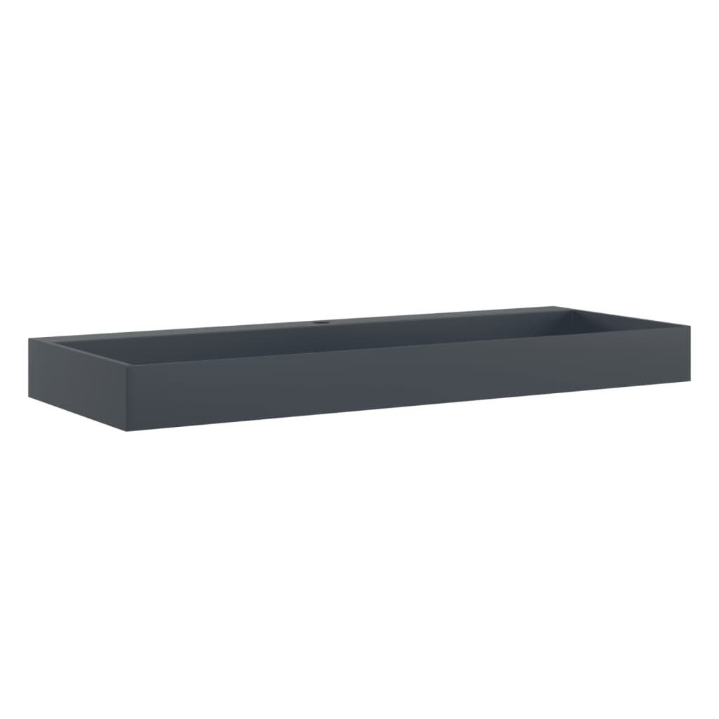 vidaXL Waschbecken Waschbecken 120x46x11 cm Mineralguss/Marmorguss Anthrazit