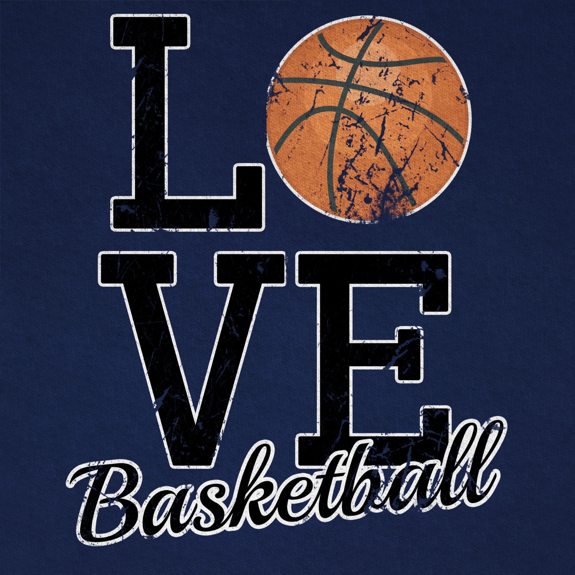 Basketball Love Sport 1 T-Shirt Dunkelblau Kleidung Kinder Shirtracer