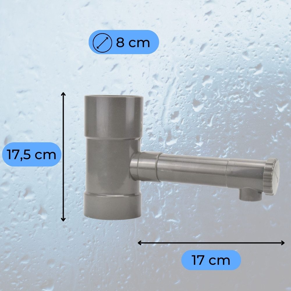 GarPet Regenfallrohr 2er Set Regendieb Wasserdieb Fallrohr Abzweig Hahn Regenwassersammler