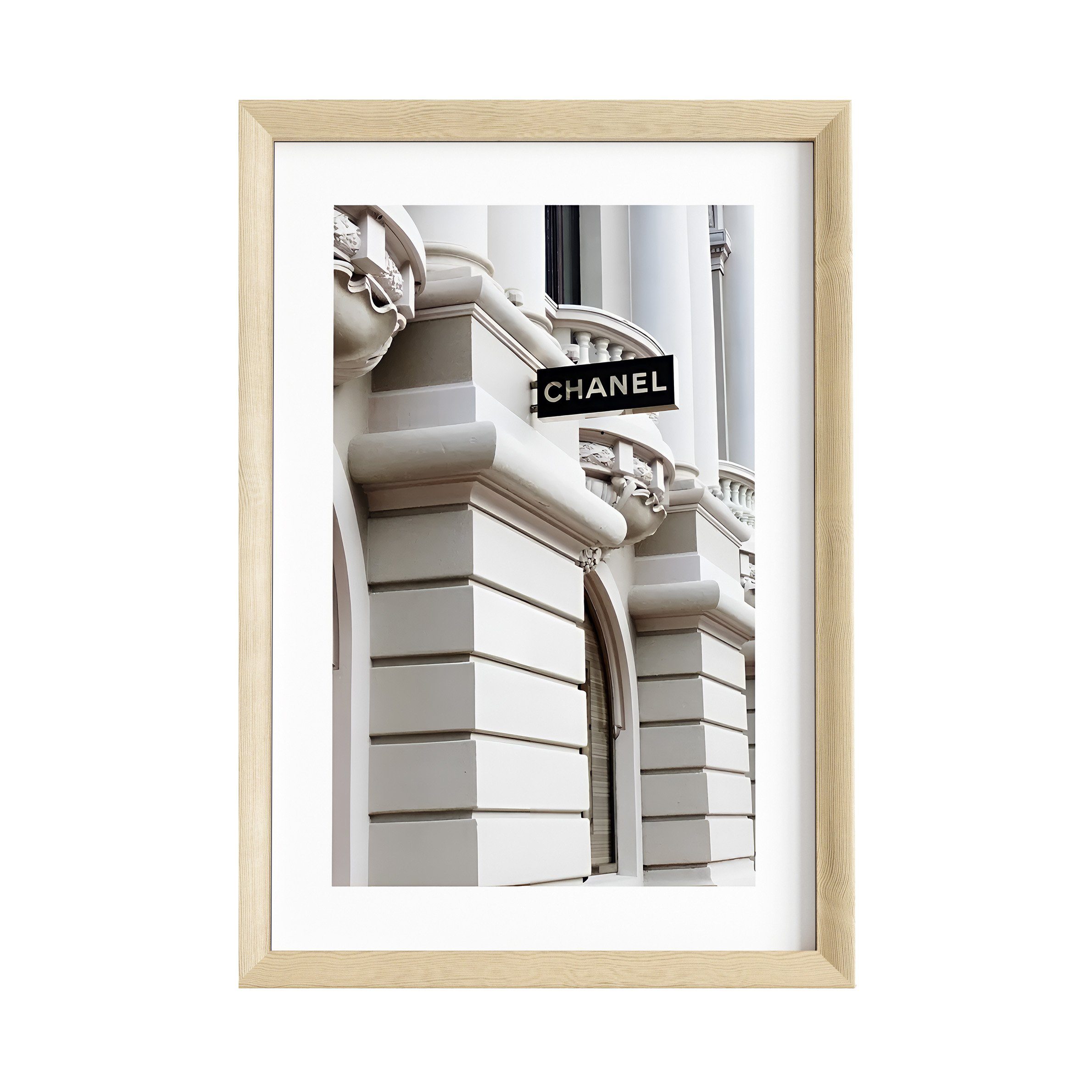 JUSTGOODMOOD Poster Premium ® Chanel Geschäft Poster · ohne Rahmen, (1 St)