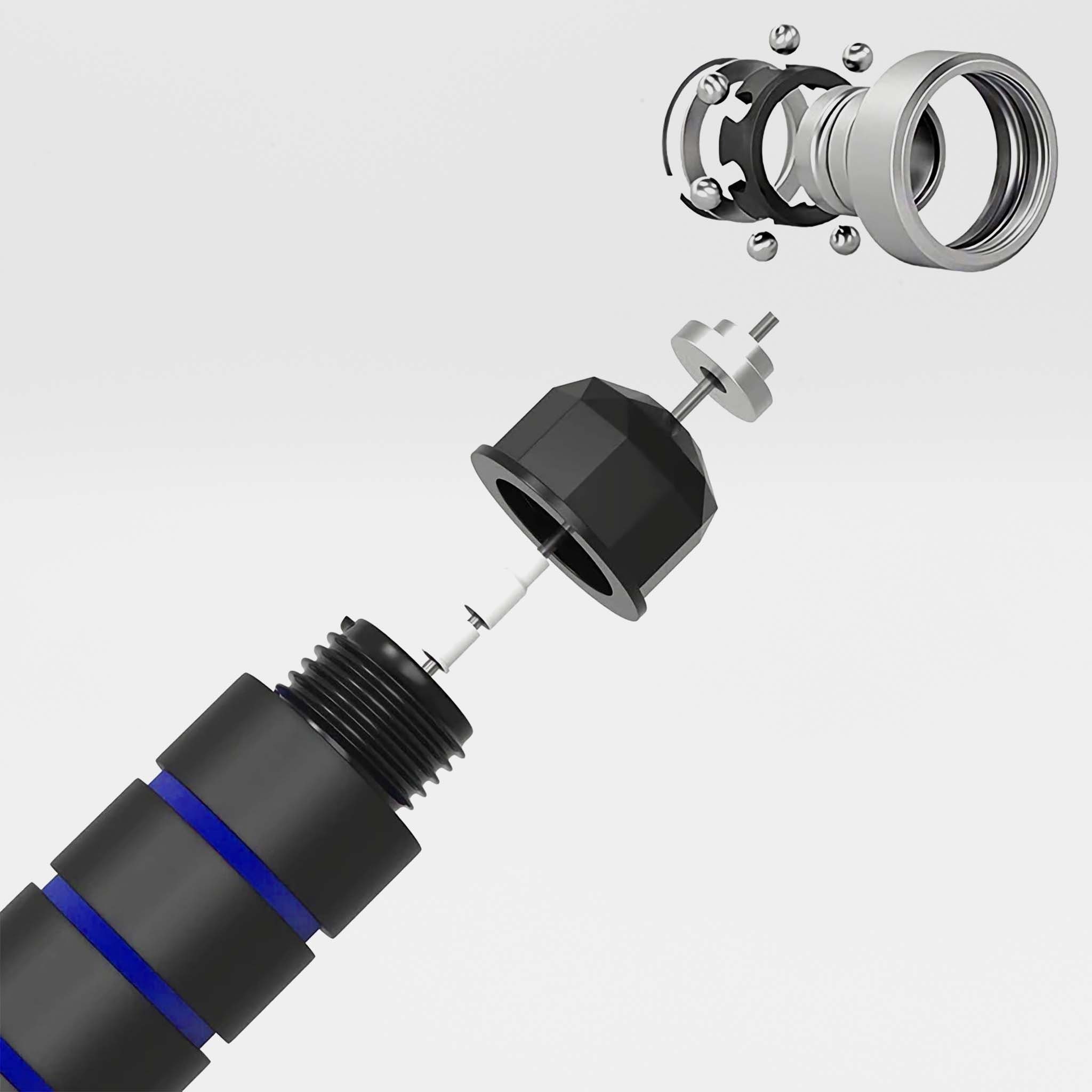 shapevital.de Springseil Springseil Vital Fit für Kardio- und Intervalltraining, Schaumstoff Griff, Kugellager, verstellbare Länge