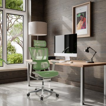 hjh OFFICE Drehstuhl Luxus Chefsessel ERGOHUMAN SLIM I G Netzstoff (1 St), Bürostuhl ergonomisch