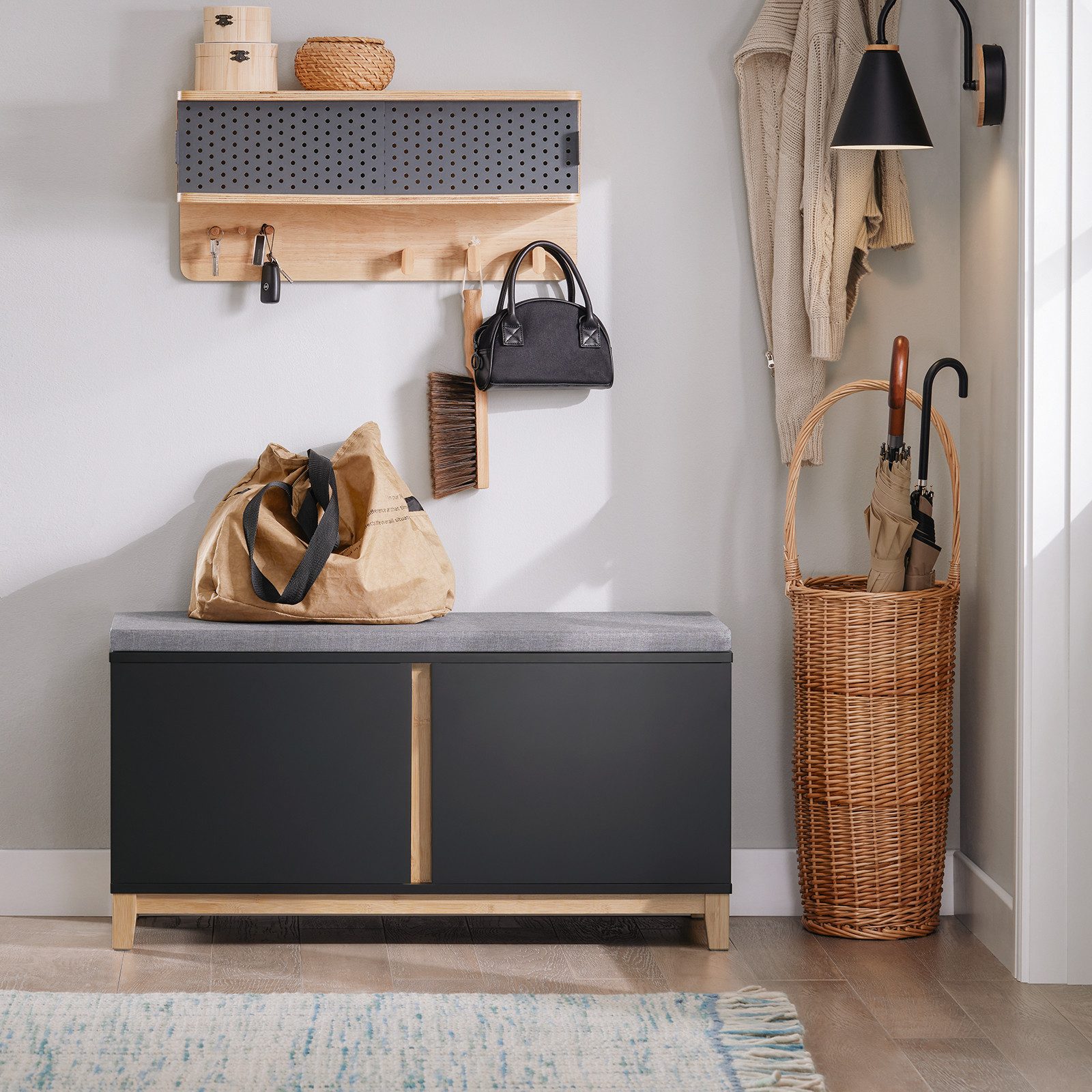 SoBuy Schuhbank FSR117, mit Sitzfläche Garderobenbank günstig online kaufen
