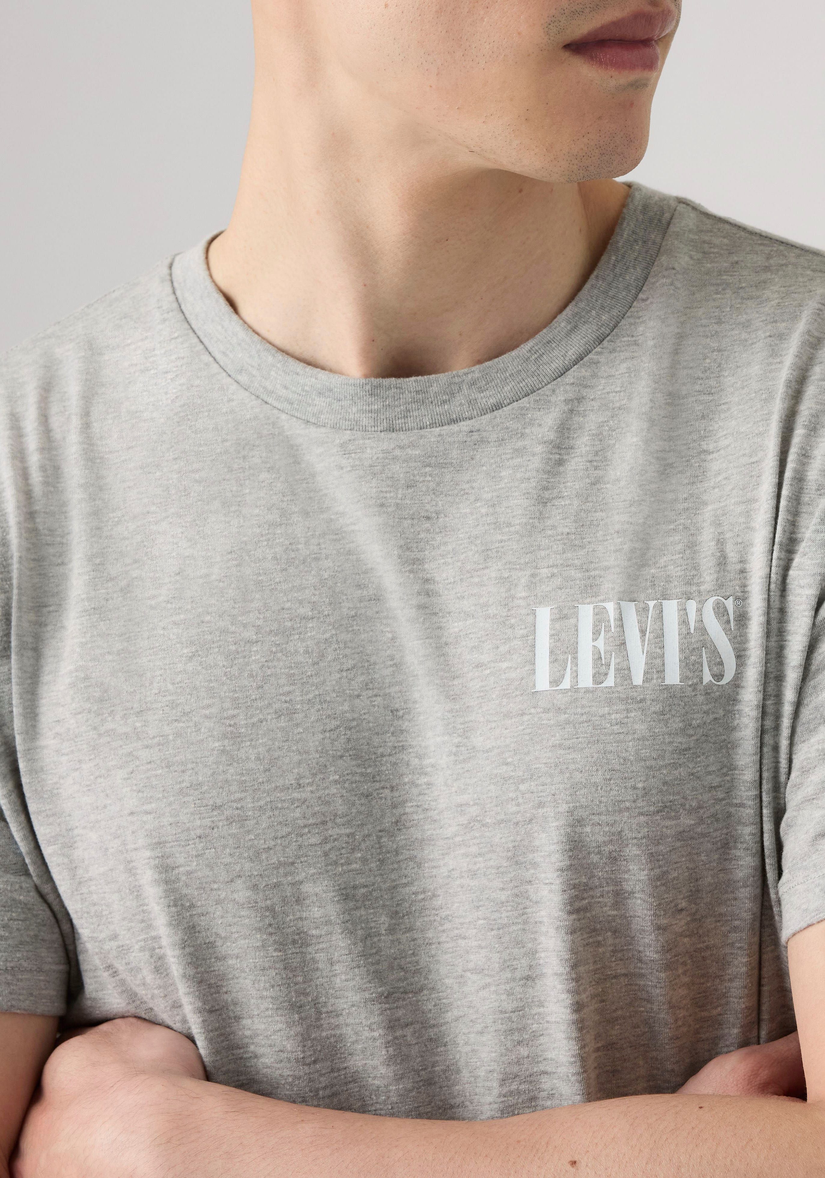 Levi's® T-Shirt GRAPHIC CREWNECK TEE Melierter Feinstrick, pflegeleichter Materialmix – Bild 4 von 5
