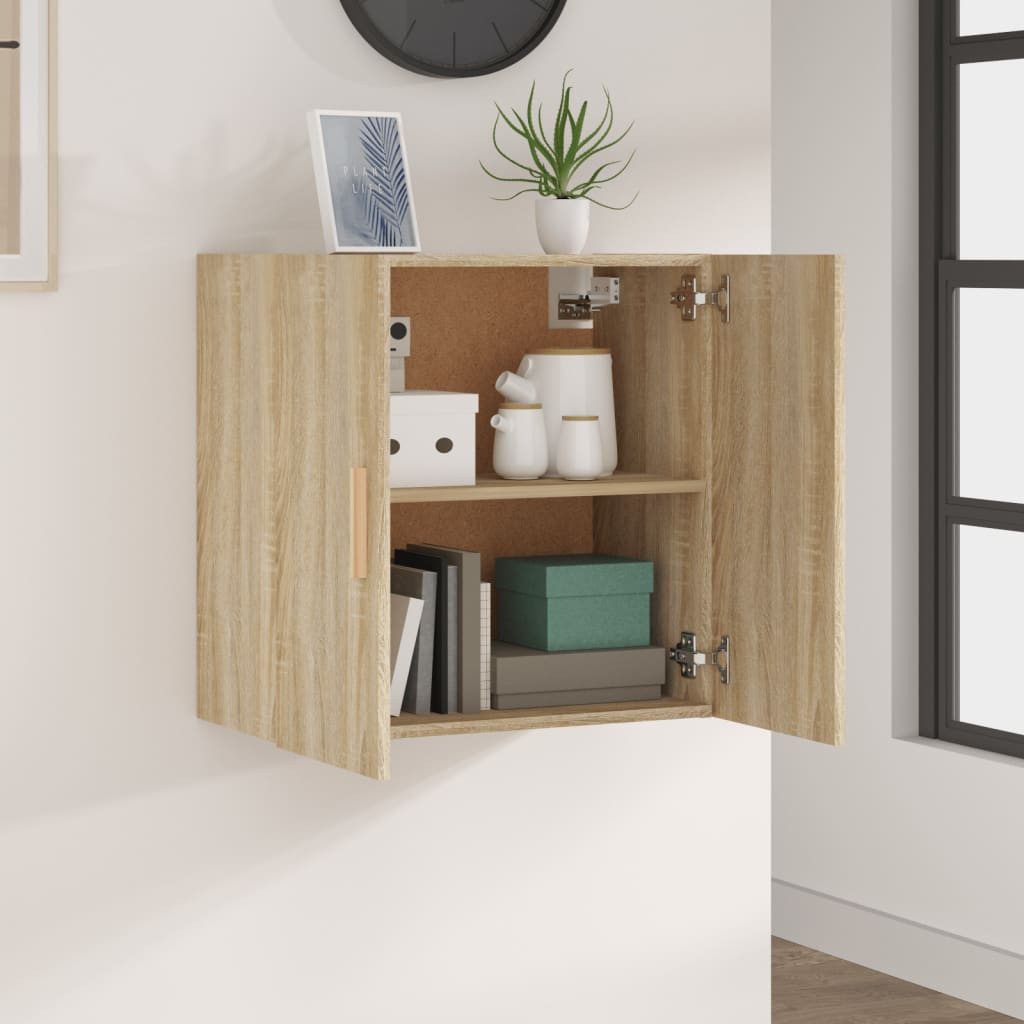 vidaXL Hängeschrank Wandschrank Sonoma-Eiche 60x30x60 cm Holzwerkstoff (1-St)
