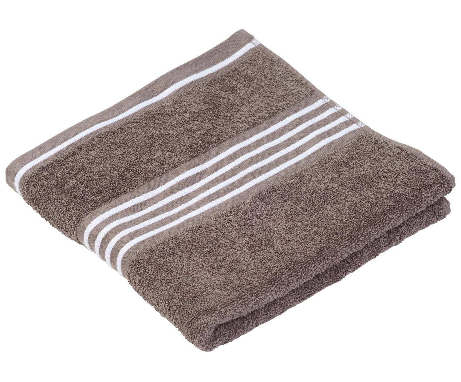 Gözze Полотенца RIO, 50 x 100 cm, Taupe, Streifen, (1-St)