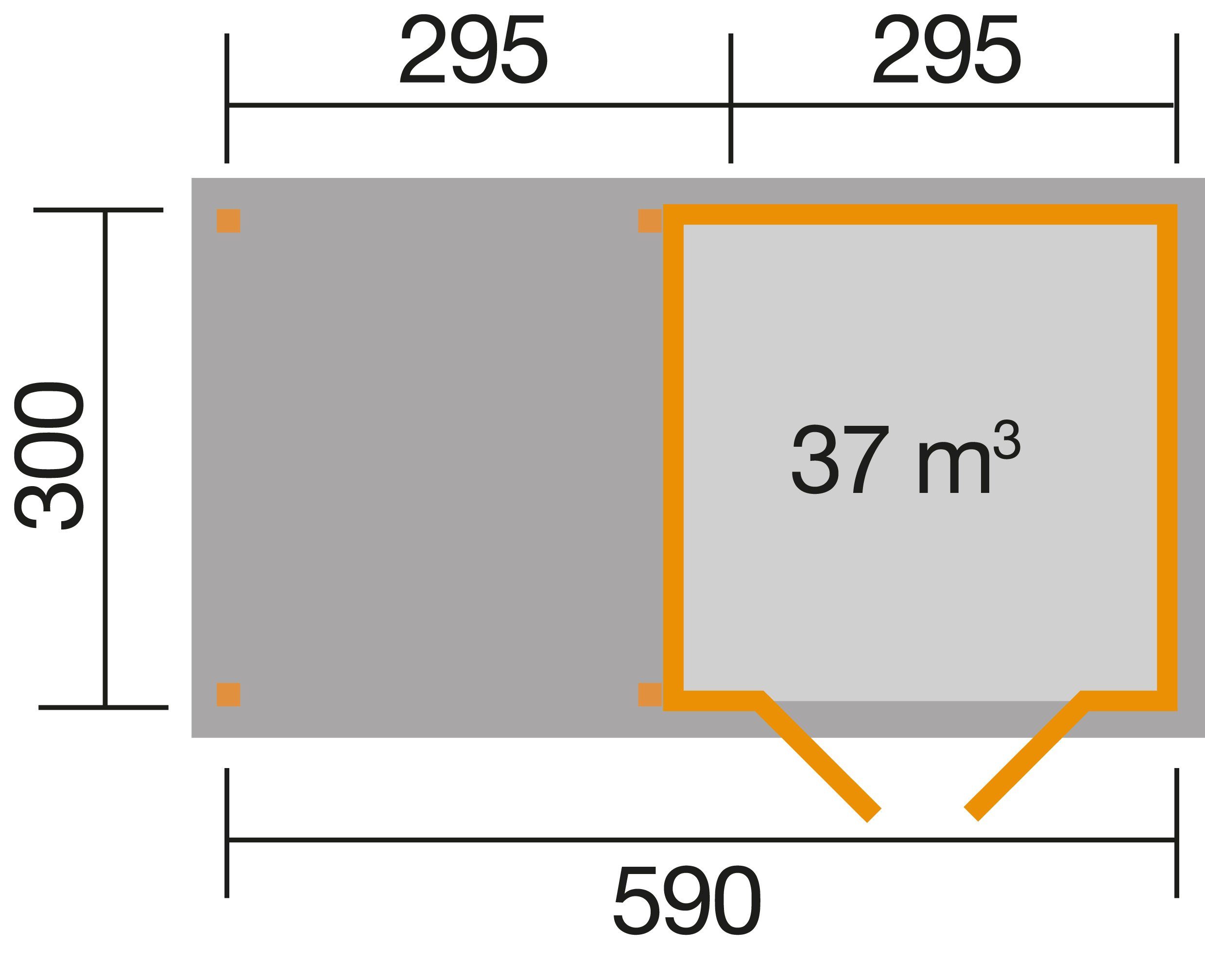 3, naturbelassen wekaLine Gartenhaus BxT: cm, weka (Set) 620x334