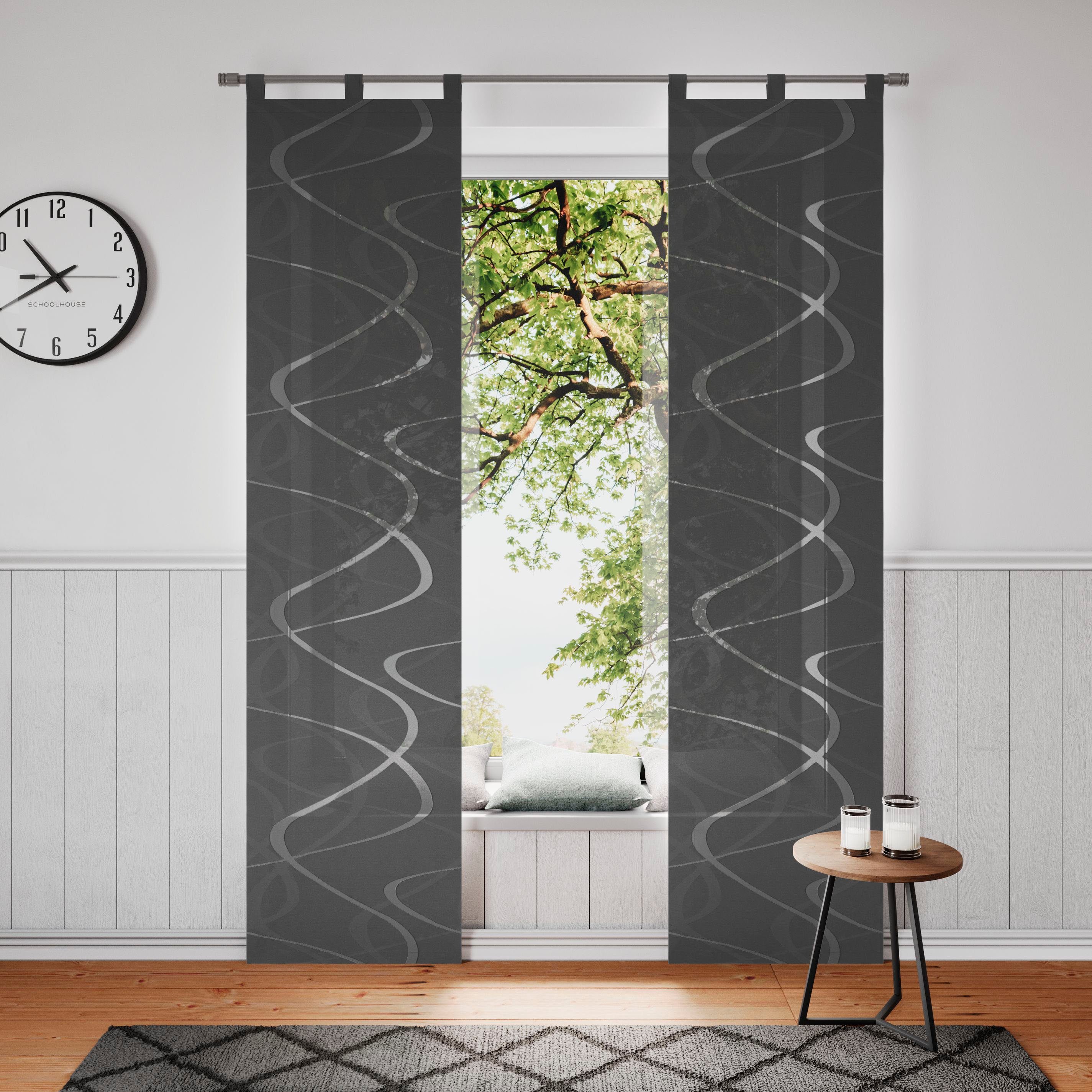 Neutex for you! Schiebegardine Pelotas (1 St), Schlaufen, halbtransparent, günstig online kaufen