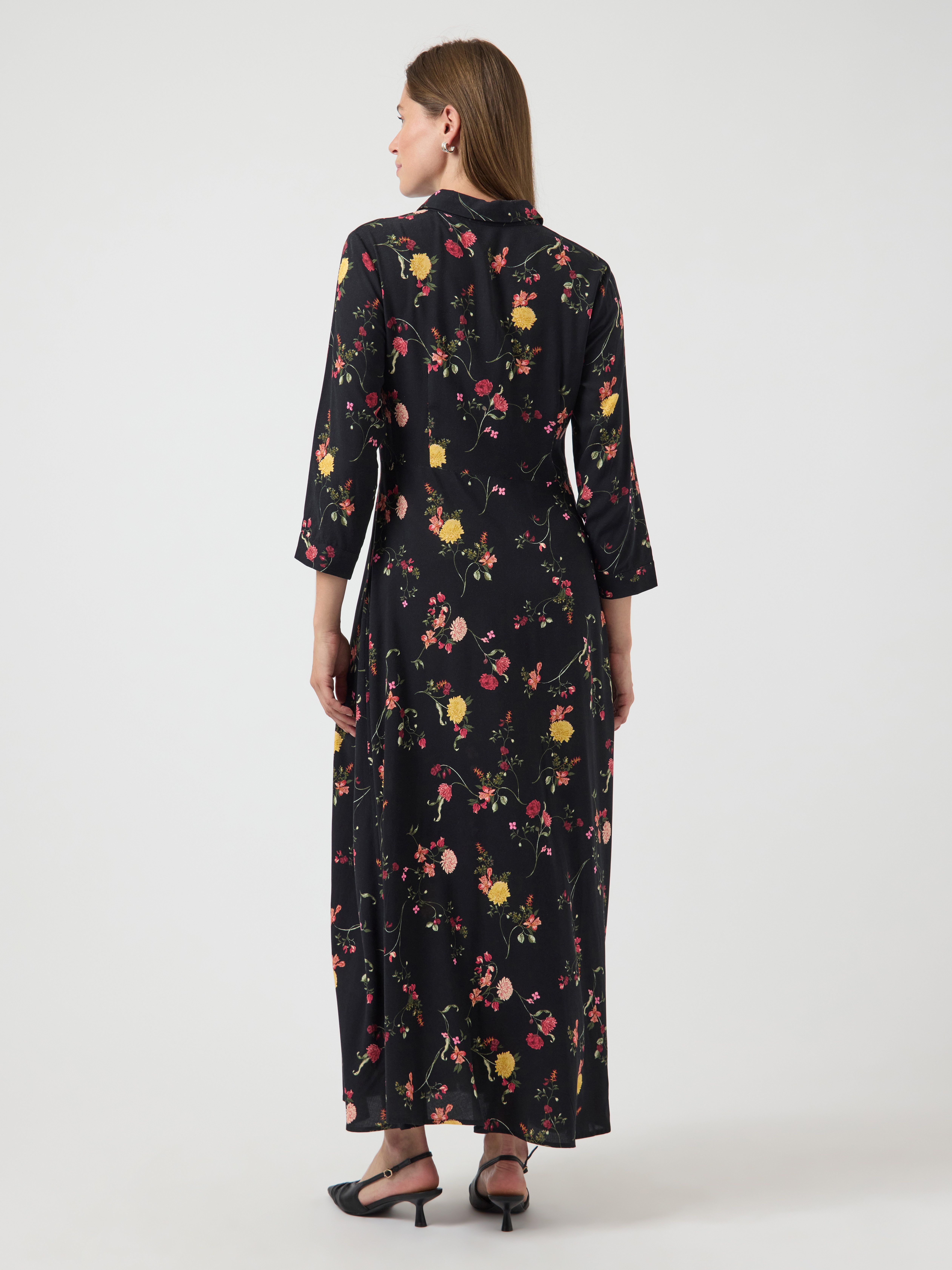 Y.A.S Hemdblusenkleid YASSAVANNA LONG SHIRT DRESS Sommerkleid, mit 3/4 Ärmel
