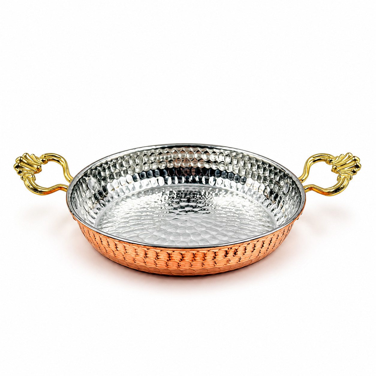 inovesis Bratpfanne 16 cm Kupferpfanne – Handgefertigte Mini-Kupferpfanne aus Anatolien, Kupfer, Ideal für Frühstück und kleine Portionen für 1 Person