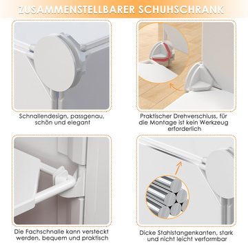 CALIYO Schuhregal Schuhregal,Tragbare Schuhaufbe wahrungsregal, Kunststoff Staubdichtes, Modularer Schuh-Organizer Für Flur, Schlafzimmer Wohnzimmer, Eingang