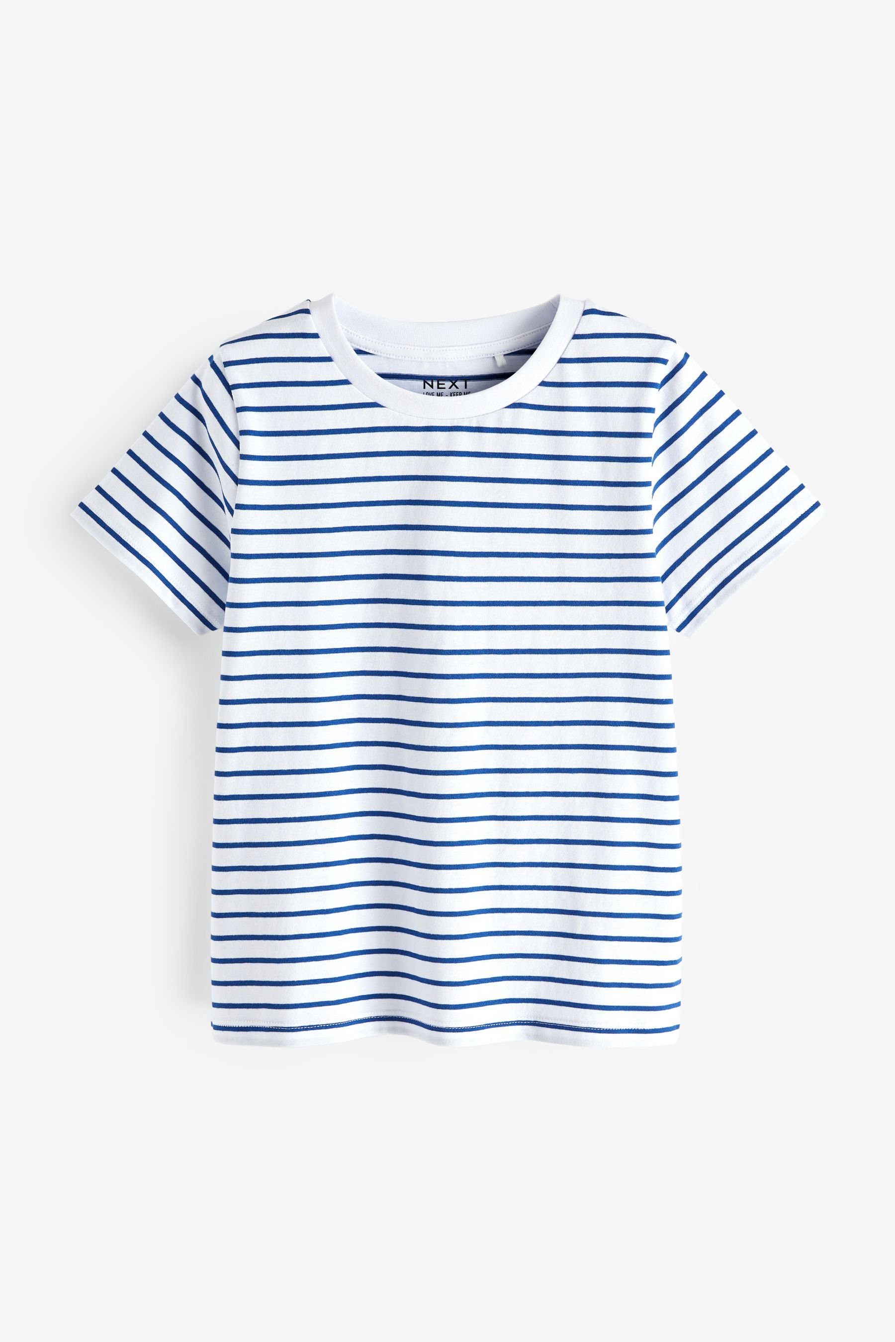 Next T-Shirt T-Shirt (1-tlg) Navy Blue/White Stripe