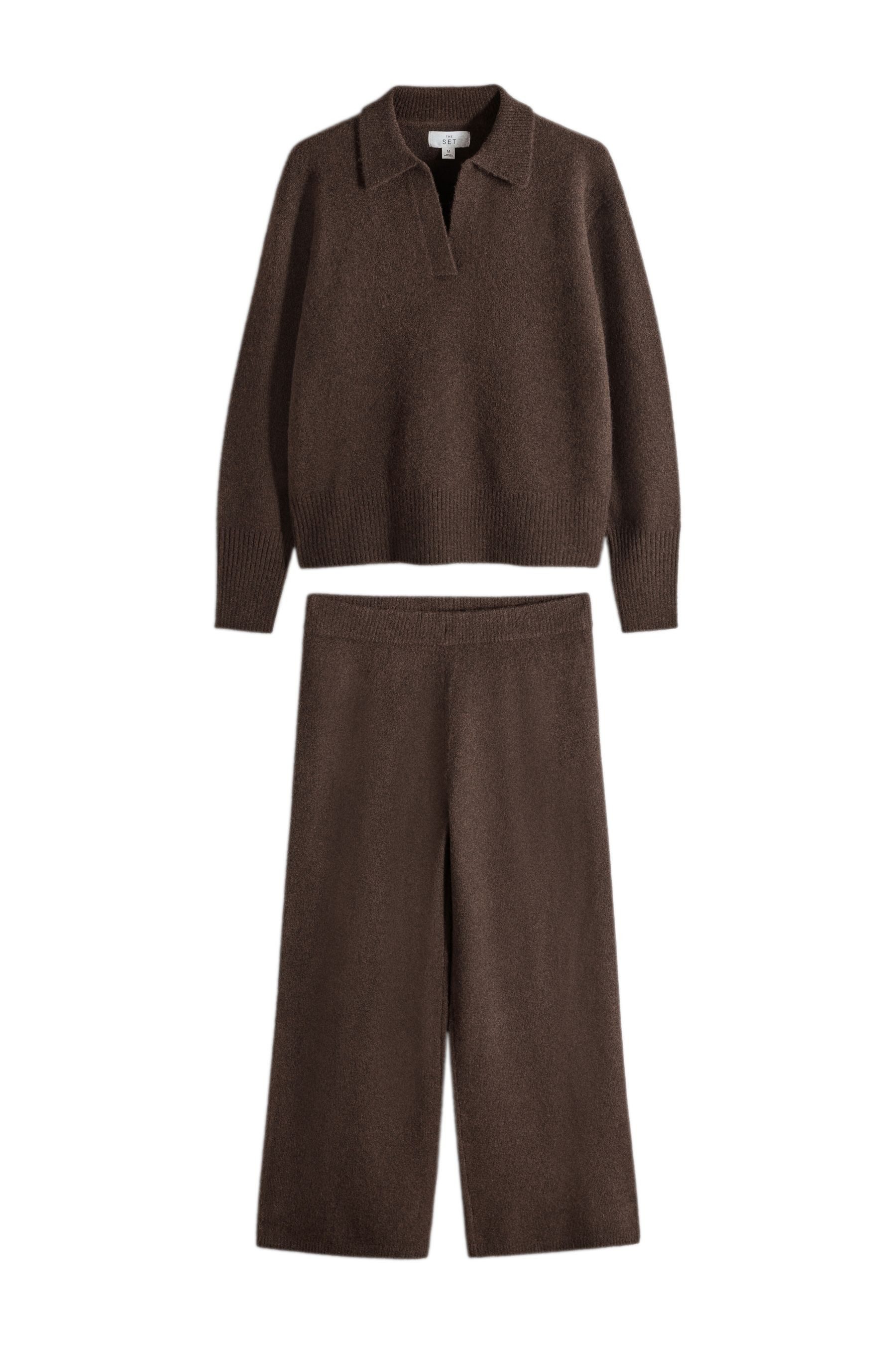 The Set Top & Hose The Set Oberteil mit Trophy-Ausschnitt und (2-tlg)