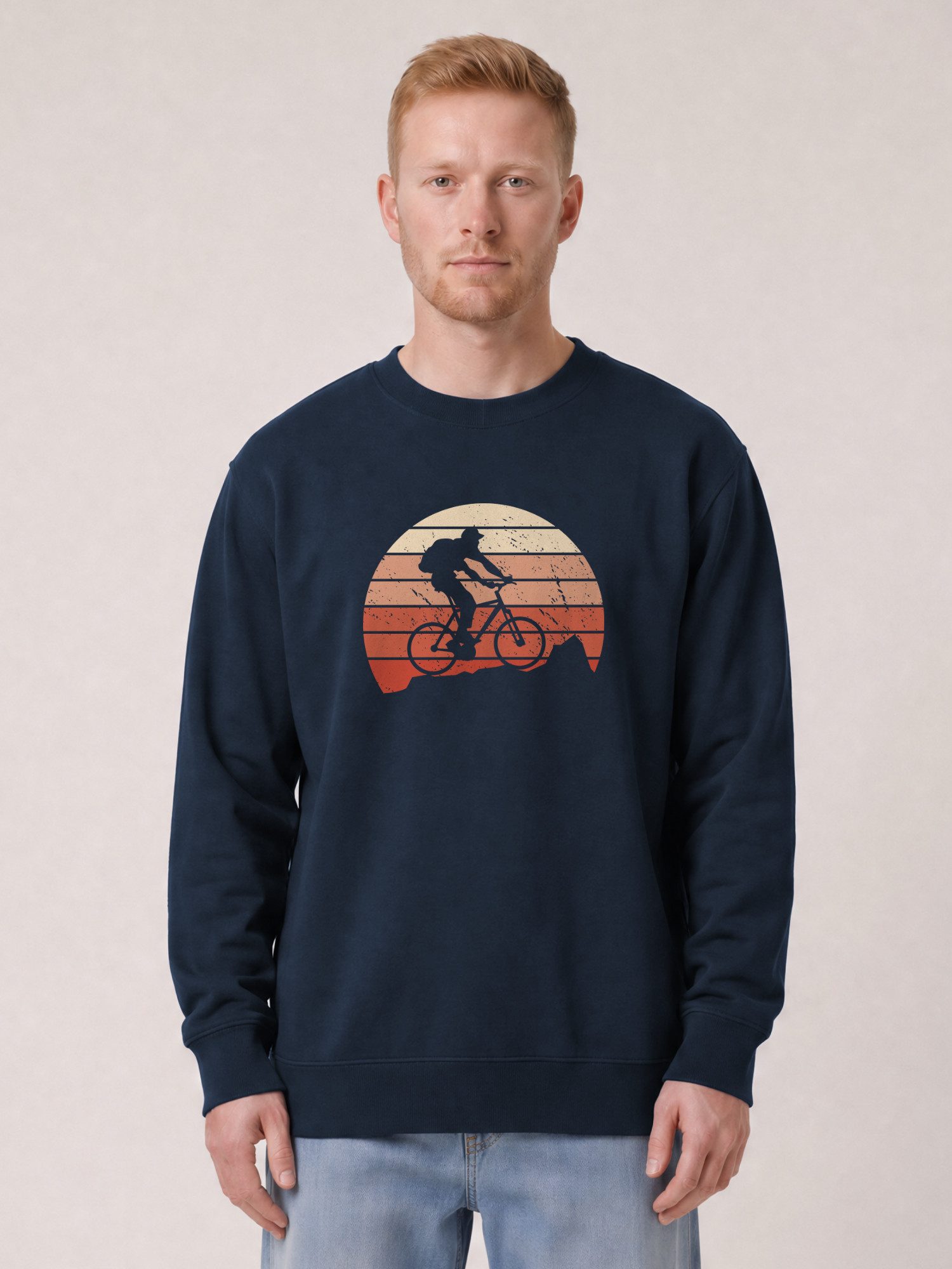 wat? Apparel Sweatshirt Mountainbike Silhouette