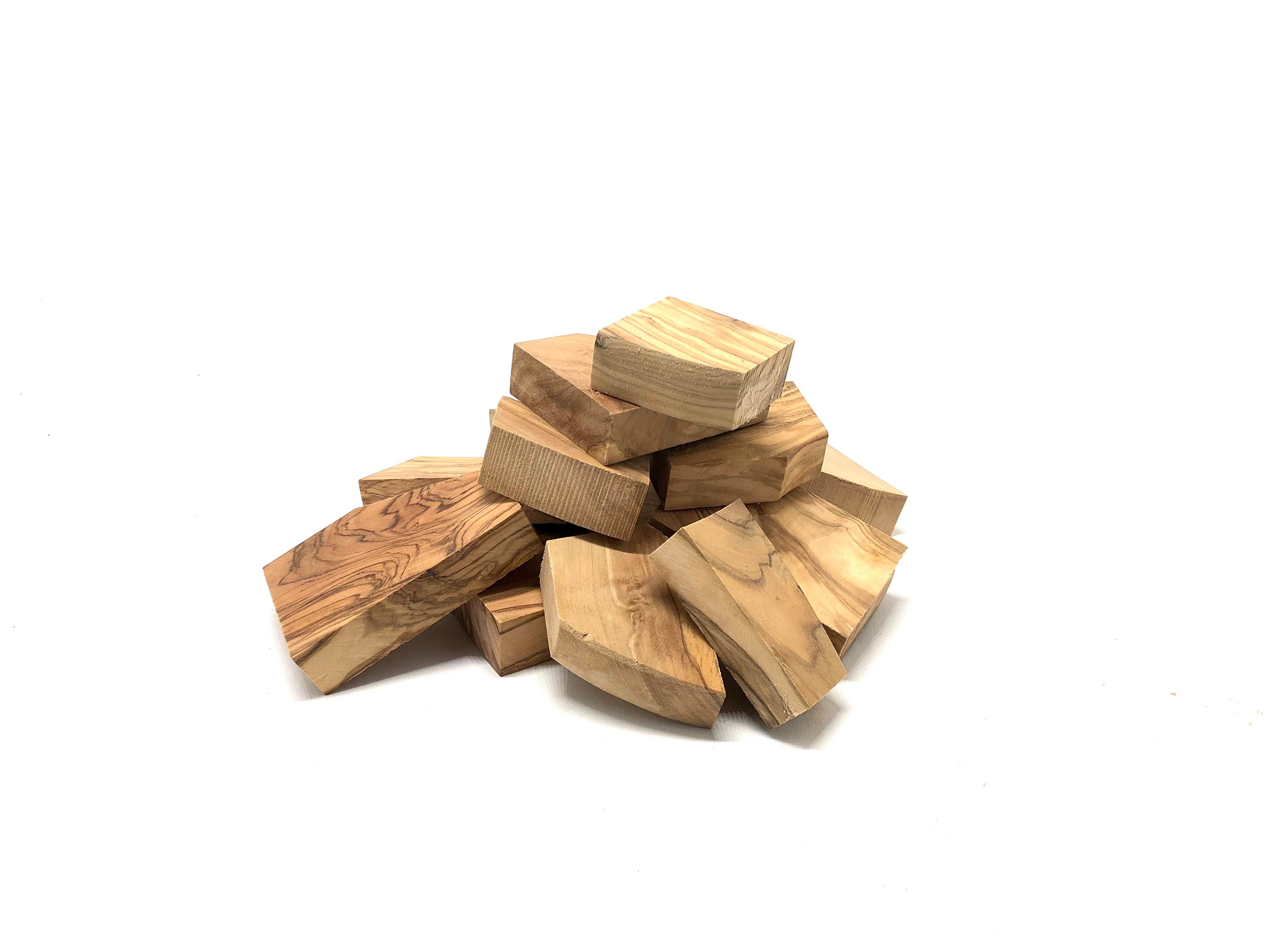 Olivenholz-erleben Kantholz Olivenholz-Rohlinge für DIY-Kreationen 1 kg, (1-tlg), Echtes Olivenholz mit ausdrucksvoller Maserung