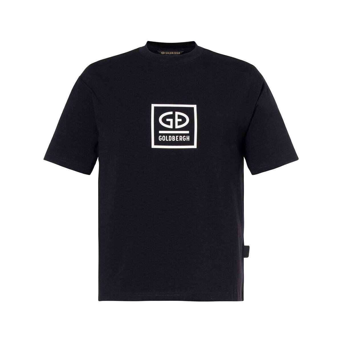 Goldbergh Kurzarmshirt Legacy Short Sleeve top Stilvolles, elastisches Damen-T-Shirt aus Baumwolle mit 3D-Logo und