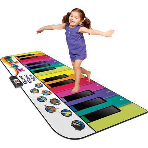 N-GEAR Spielzeug-Musikinstrument Riesen Klaviermatte XXL Tanzmatte Musikmatte Kids Piano und Musikbox, Soundeffekte Farbcodierte Klaviertasten