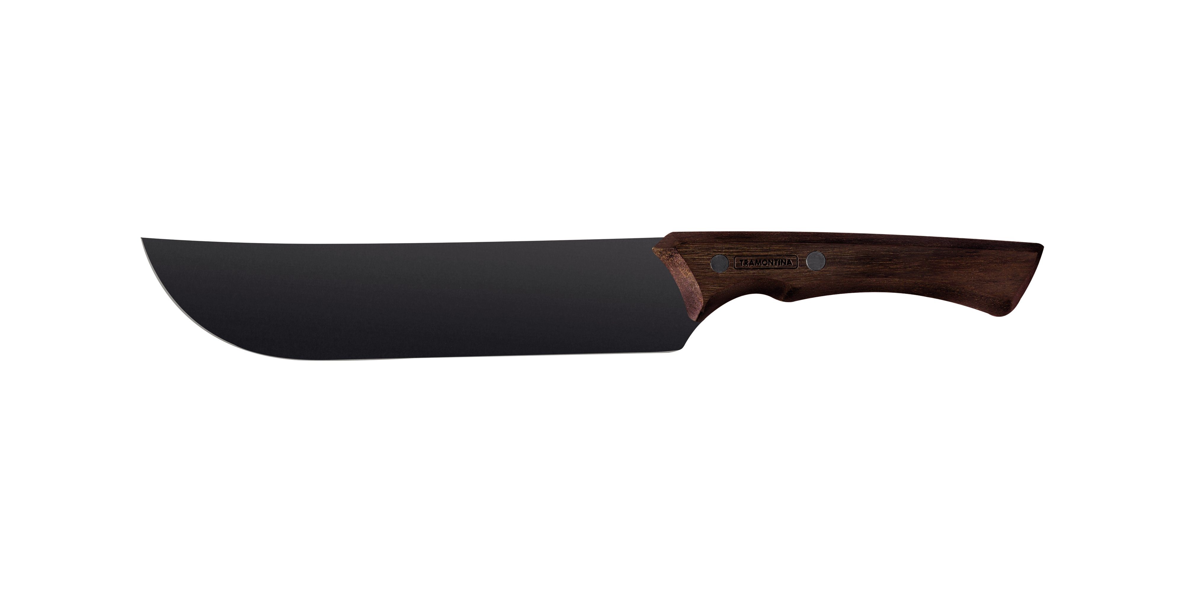 Tramontina Fleischmesser CHURRASCO BLACK, dunkle Edelstahlklinge, Klinge 20 cm, FSC-zertifizierter Holzgriff