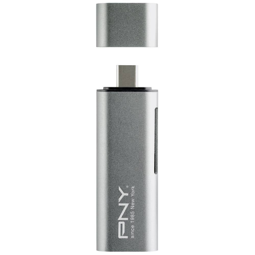 PNY Speicherkartenleser externer USB-C® Speicherkartenleser R-TC-UA-3N1E01-RB, 1x USB 3.2 Gen 1 HUB (USB 3.0)