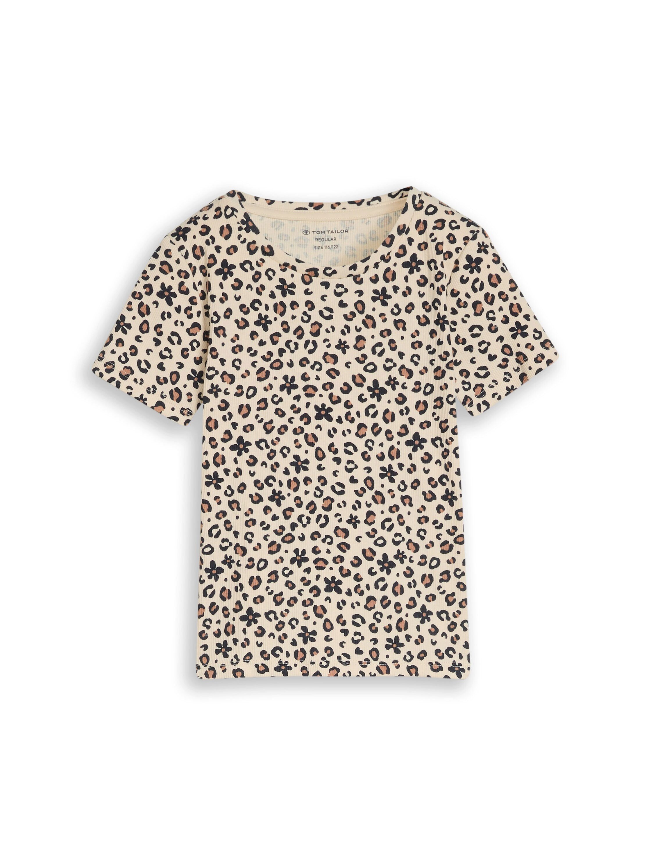 TOM TAILOR T-Shirt mit Leo-Print