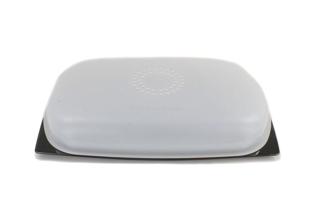 TUPPERWARE Käseglocke Wurstbox WurstMax schwarz CondensControl +SPÜLTUCH, Speiseglocke
