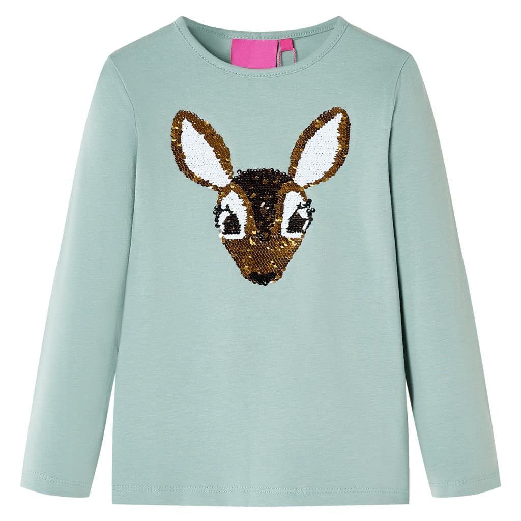 Langarmshirt Kinder-Langarmshirt Minzgrün 116