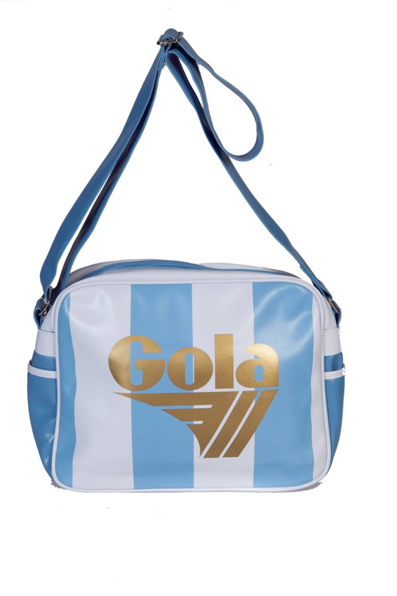Gola Umhängetasche, Blaue Damen-Schultertasche mit verstellbarem Gurt und vielen Taschen