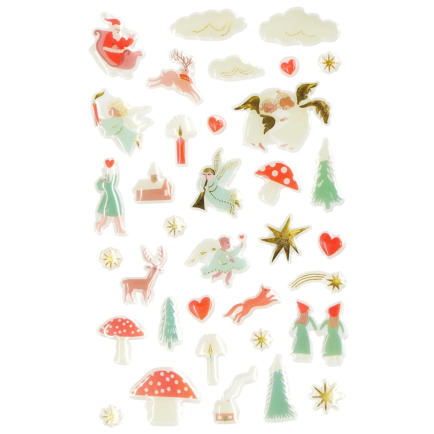 Rico Design Geschenkpapier Paper Poetry Gelsticker Advent Advent 1 Bogen