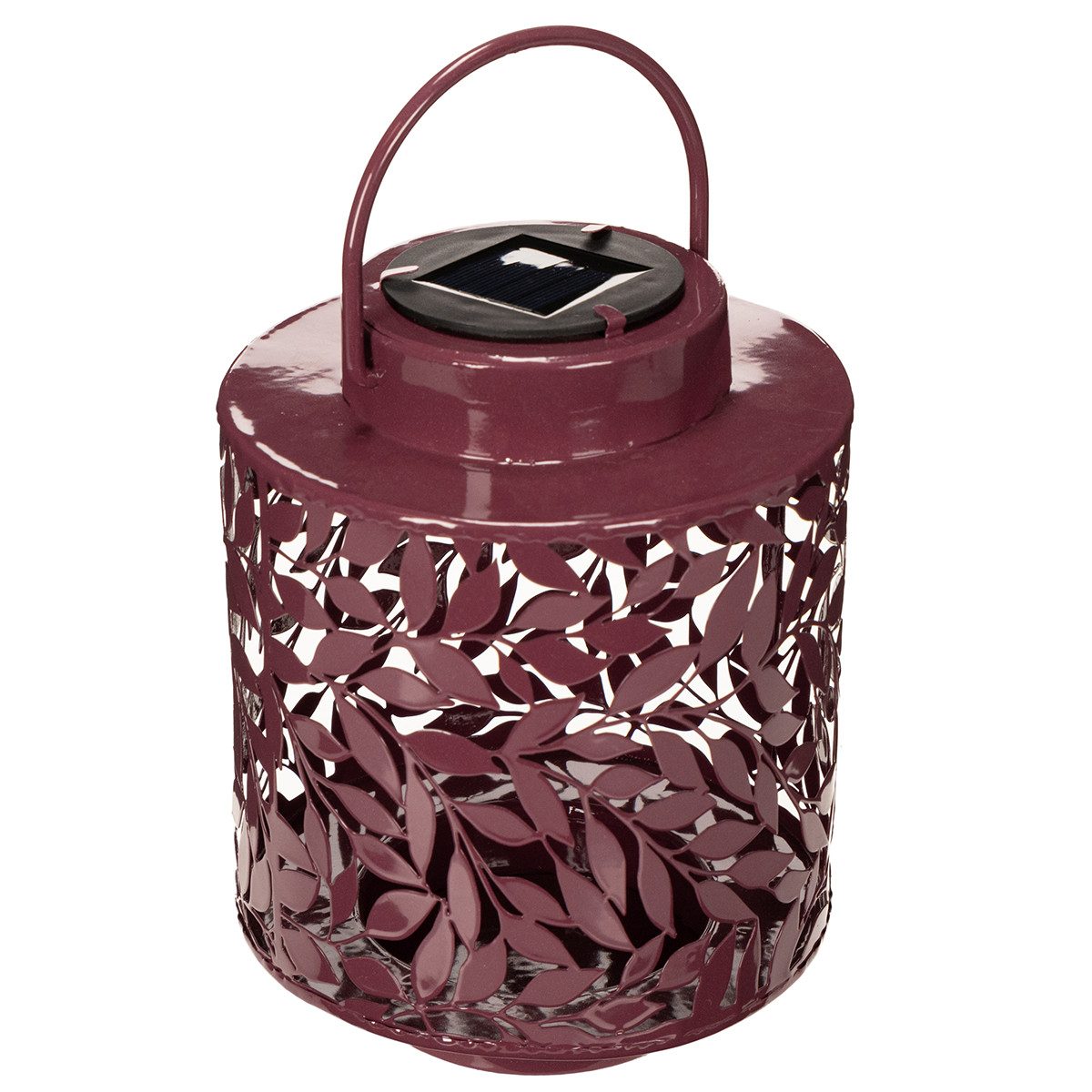 Viana Windlicht Solarlaterne mit Blattdesign für stimmungsvolle