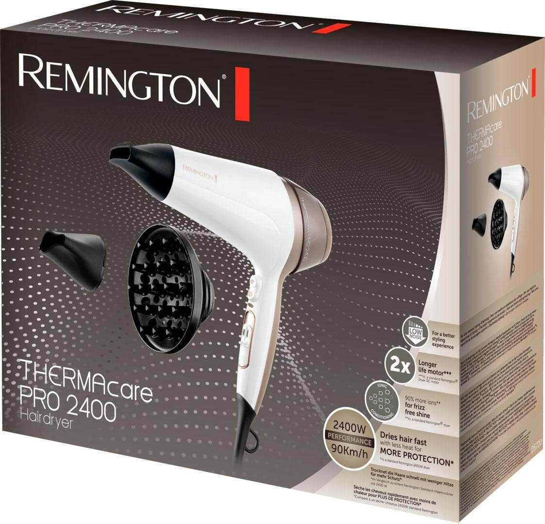 Remington Haartrockner D5720 Thermacare weniger PRO geringe W, 2400, 2300 Hitze und angenehmes Lautstärke Trocknen durch