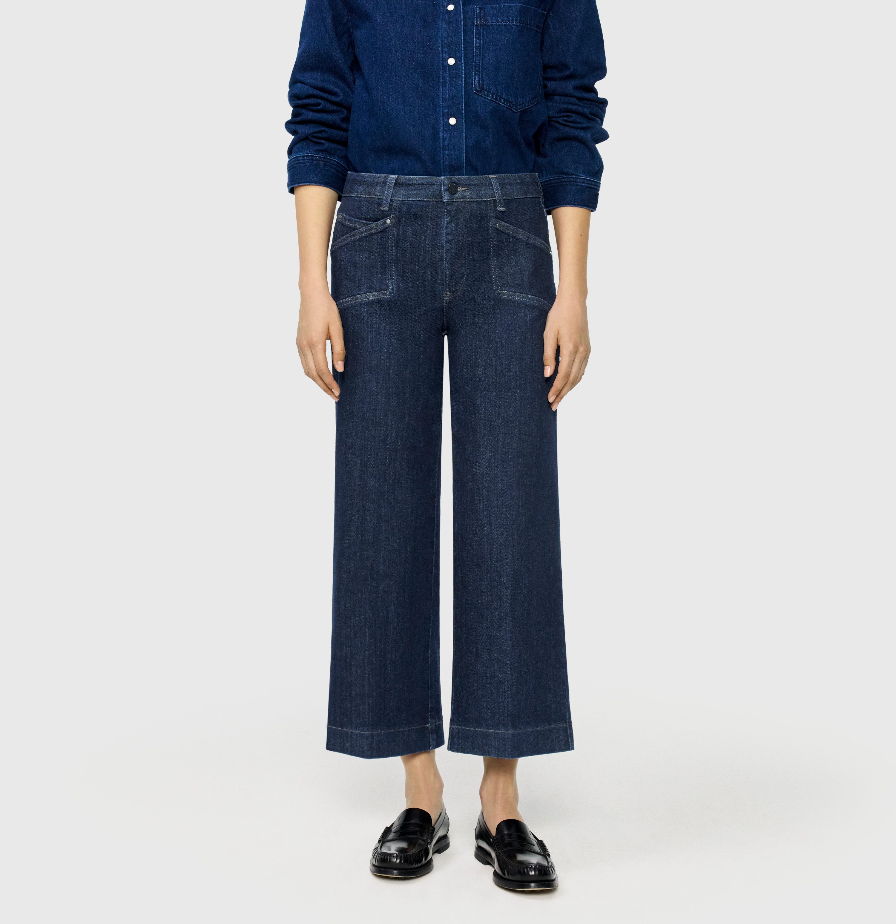 MAC 7/8-Jeans Wide Fit, Culotte Figurformender Shaping-Effekt