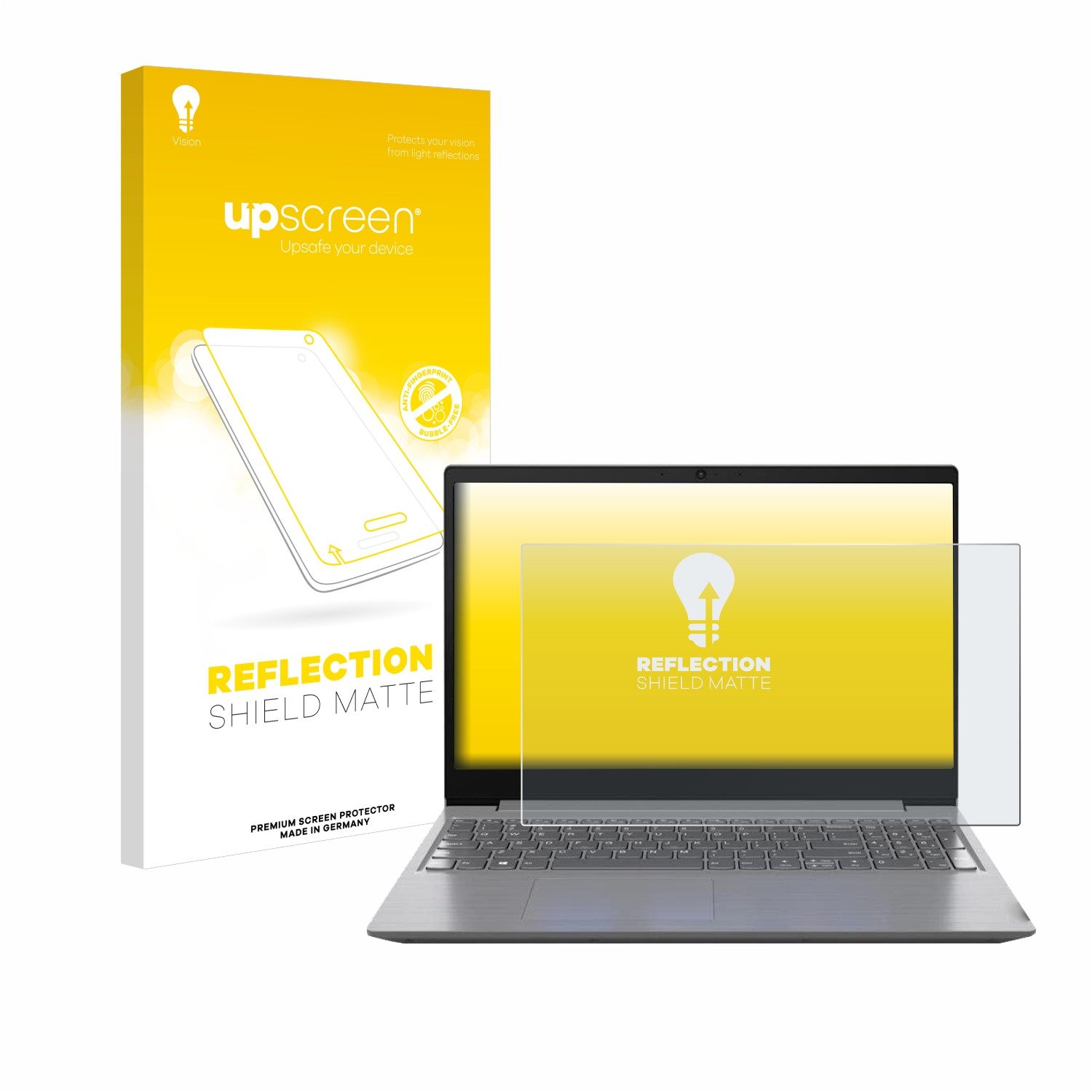 upscreen Displayschutzfolie Schutzfolie für Lenovo 15.6" Full-HD Notebook, Displayschutz Schutz Folie Matt Entspiegelungsfolie