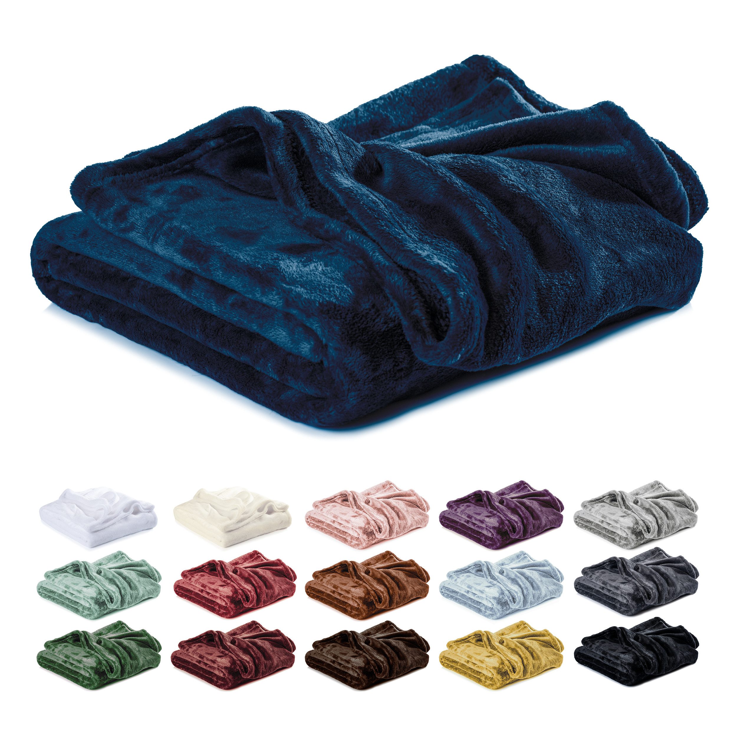 Wohndecke Kuscheldecke, Fleecedecke, Wolldecke flauschig und weich, Lavea, günstig online kaufen