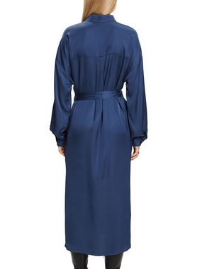 Esprit Collection Midikleid Hemdblusenkleid aus Satin