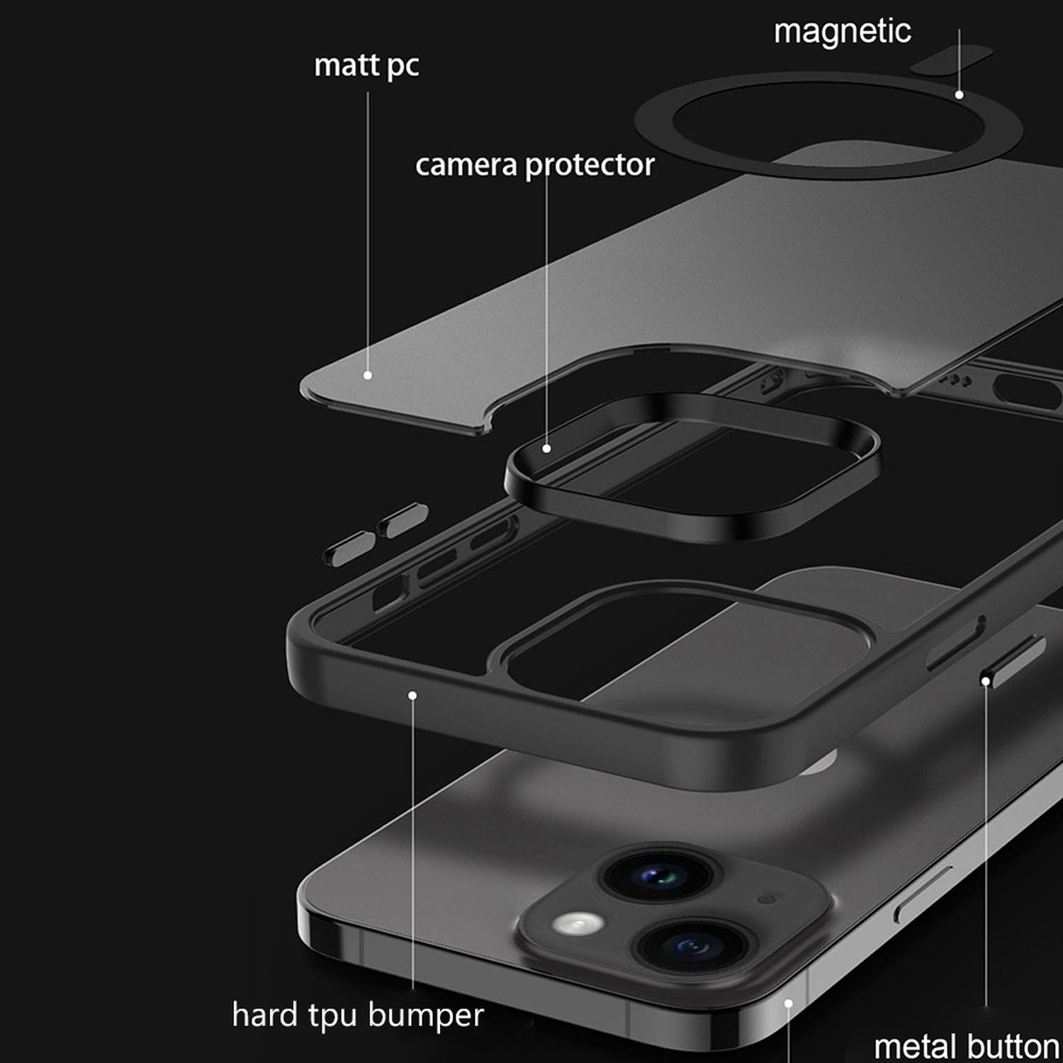 Cadorabo Handyhülle für Apple iPhone 15 PLUS Hülle Apple iPhone 15 PLUS, Hülle kompatibel mit Magsafe Schutzhülle