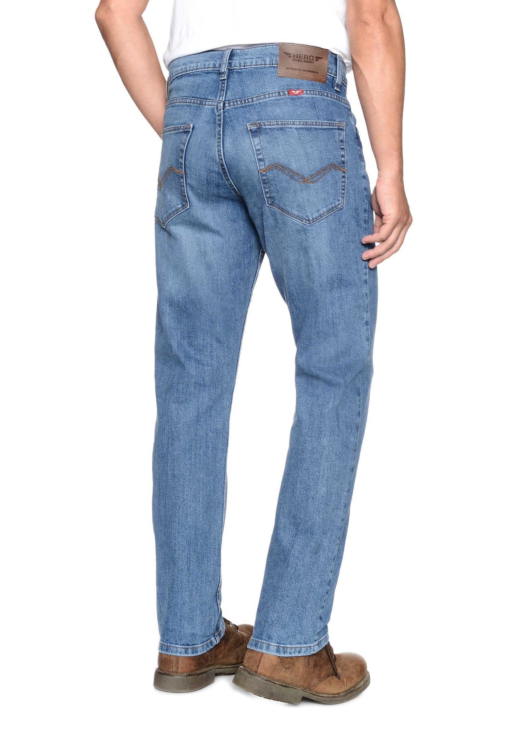 7798 Stretch) John vintage Medoox - by HERO blue Straight-Jeans (Denver