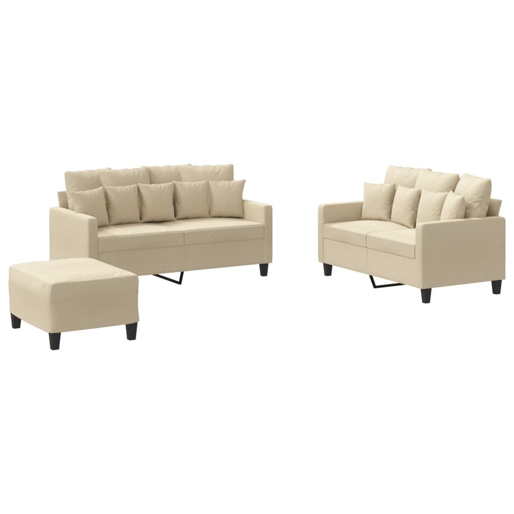 vidaXL Sofa 3-tlg. Sofagarnitur mit Kissen günstig online kaufen